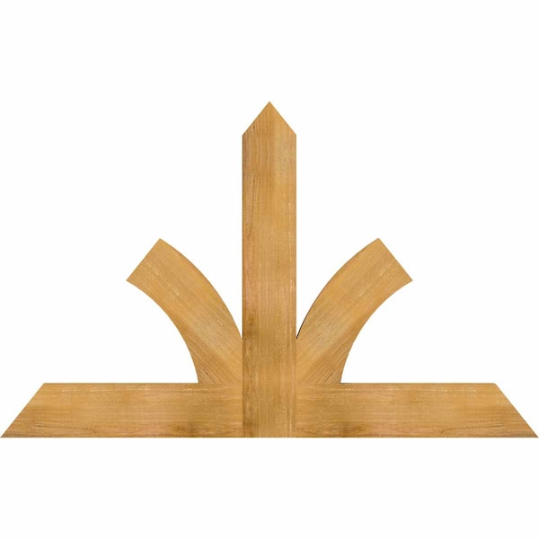 Ekena Millwork Richland Rough Sawn Timber Gable Bracket, Western Red Cedar, 60"W x 38"H x 2"D x 6"F, 15/12 Pitch GBW060X38X0206RIC00RWR - main